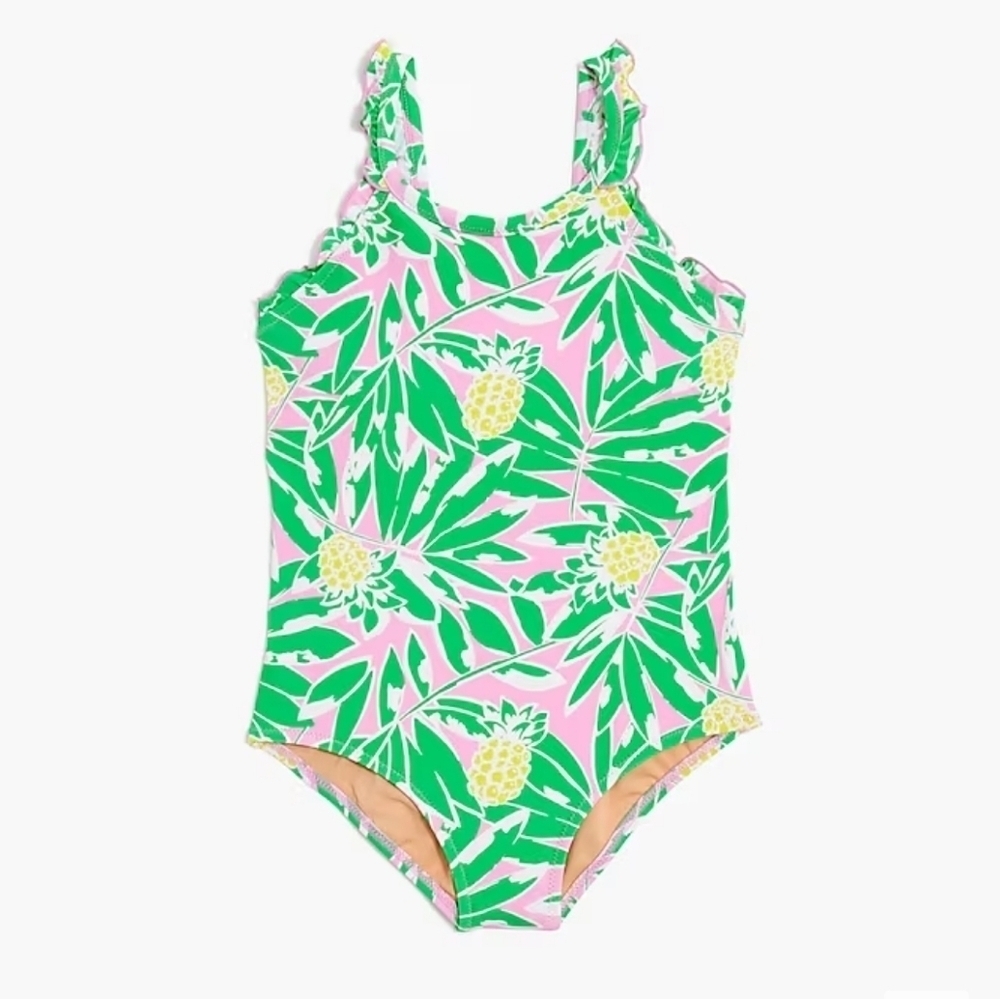 Crewcuts Ruffle-strap One-piece Swimsuit 4-5